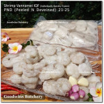 Shrimp prawn udang IQF VANNAMEI PND (Peeled & Deveined) 21-25 price/pack 1kg +/-46pcs